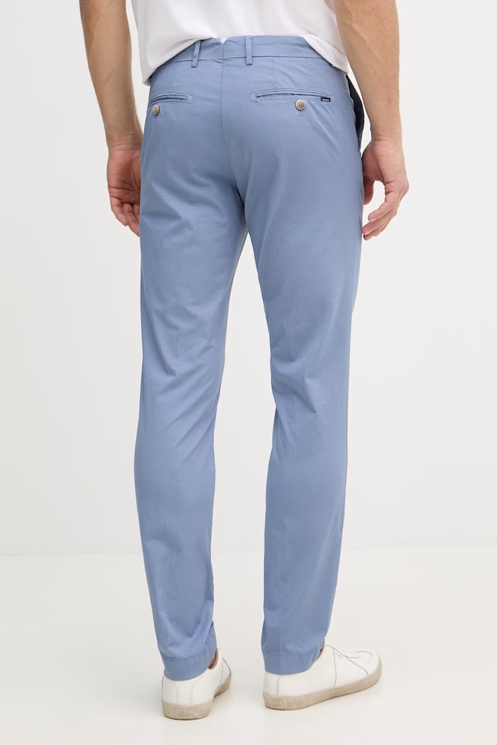 Hackett London παντελόνι slim fit ανδρικό βαμβακερό με ελαστάν HM2100115R μπλε SS26