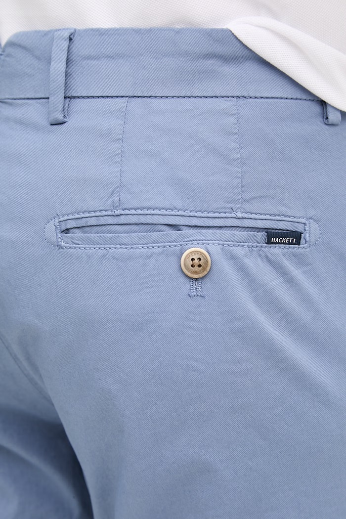 Ρούχα Hackett London παντελόνι slim fit ανδρικό βαμβακερό με ελαστάν HM2100115R μπλε