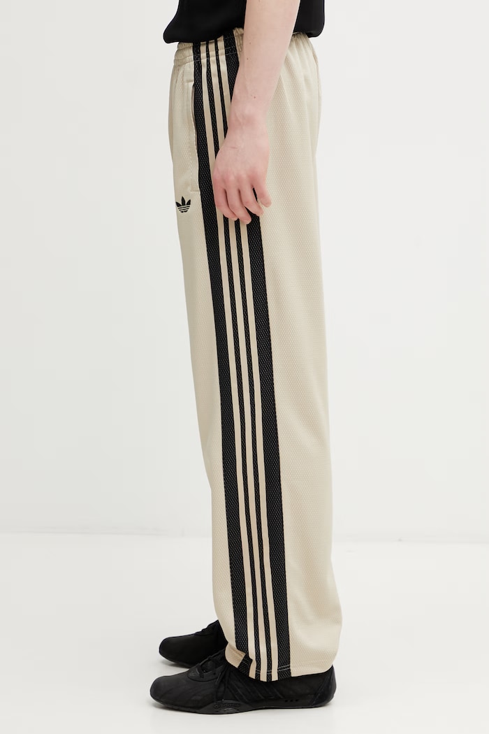 adidas Originals Παντελόνι επίσημο ανδρικό απλικέ μπεζ KE0116