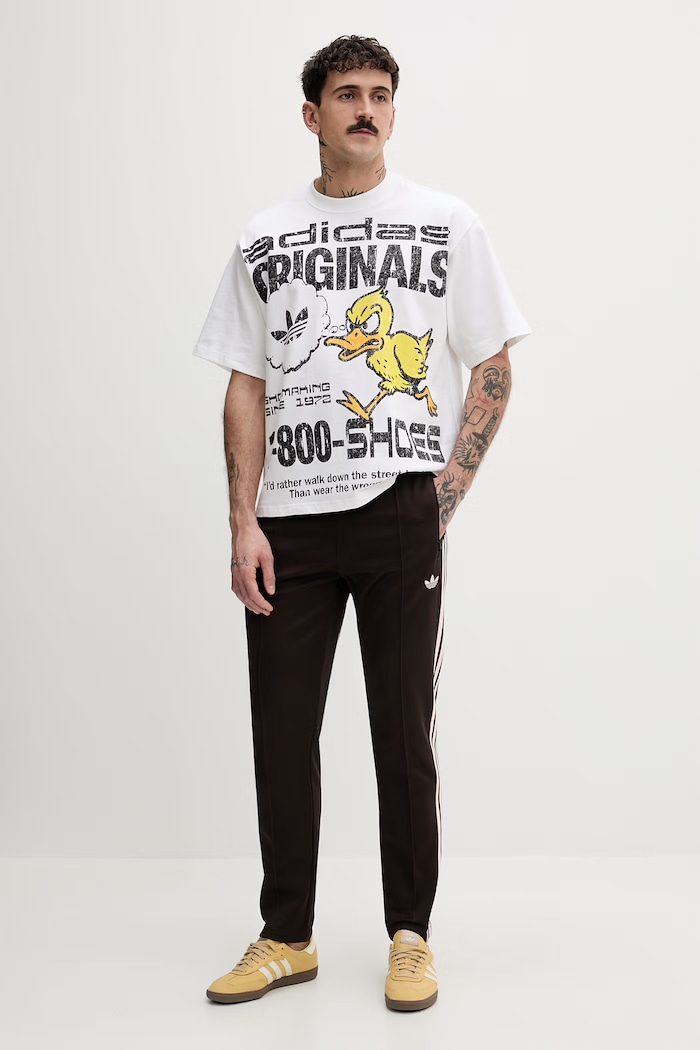 Tepláky adidas Originals Beckenbauer KE1667 hnědá SS26