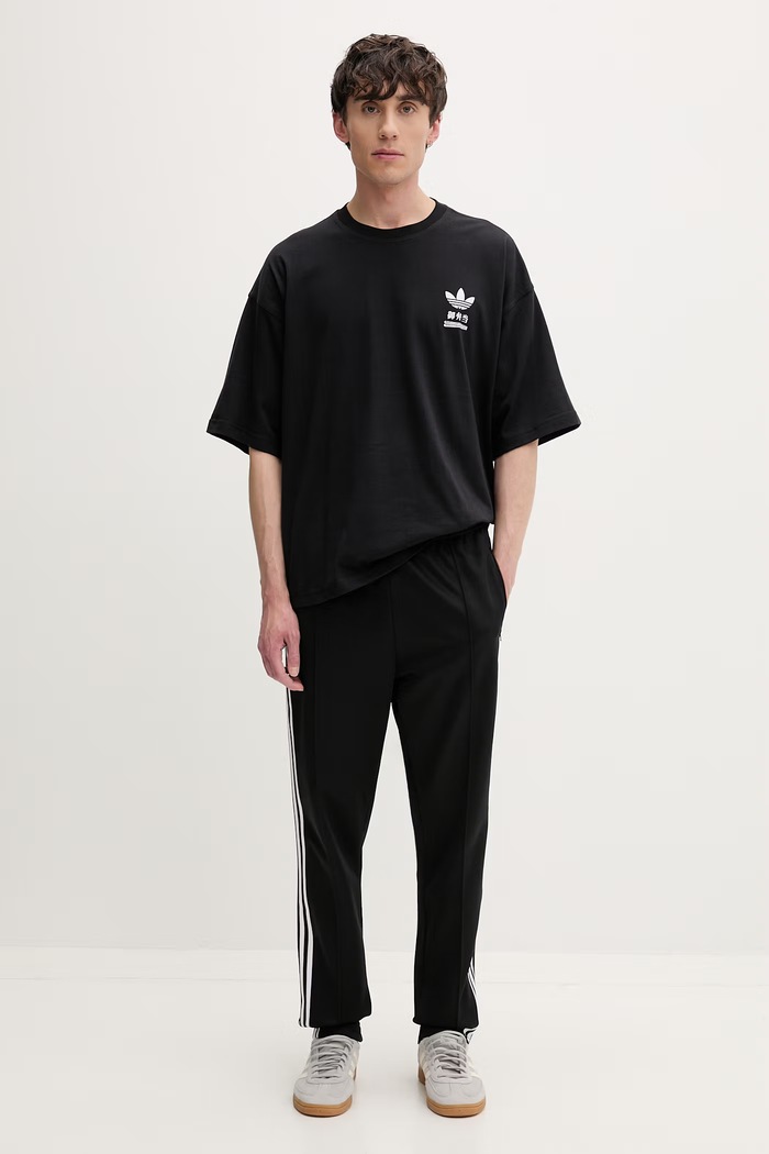 adidas Originals trenirka moška z bombažem Beckenbauer KE3530 črna SS26