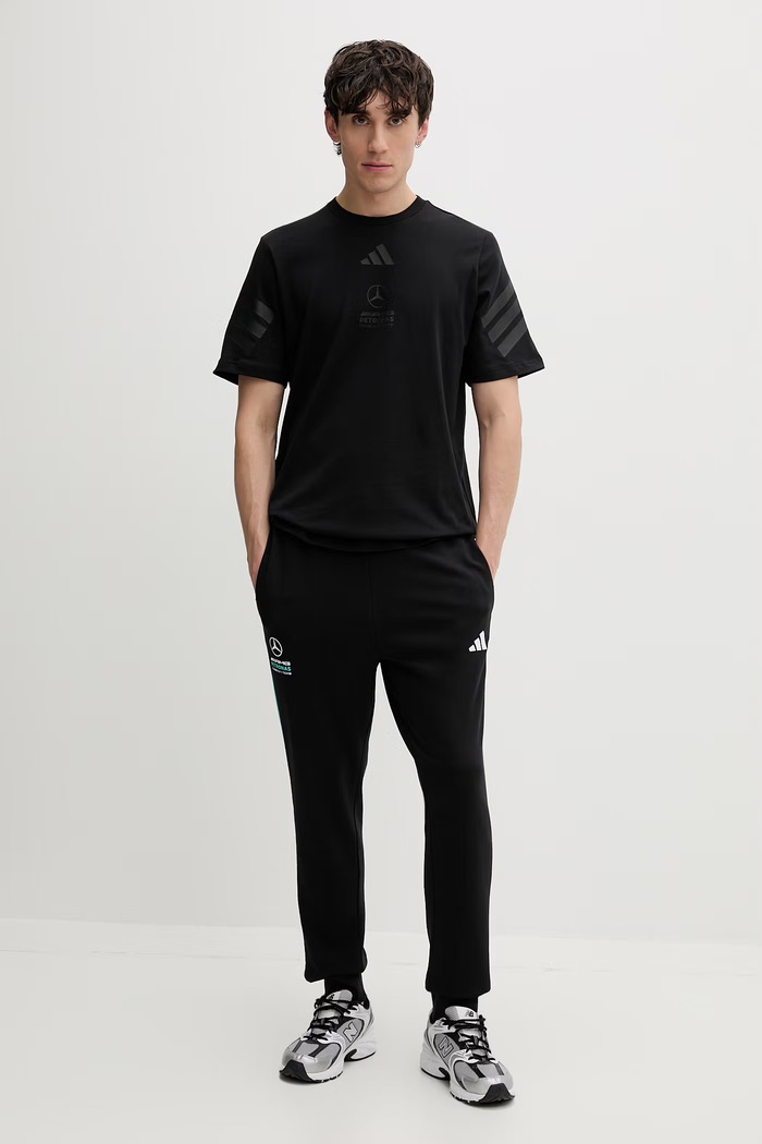 Adidas pantaloni de trening bărbați x Mercedes KE5913 negru SS26