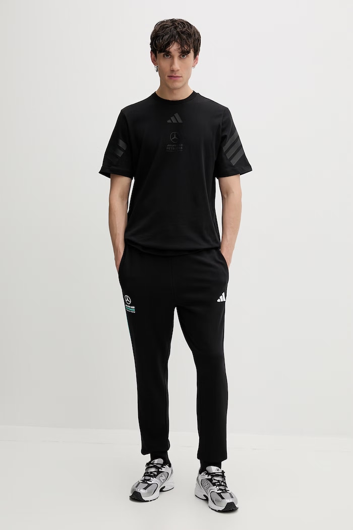 Adidas pantaloni de trening bărbați x Mercedes KE5913 negru SS26