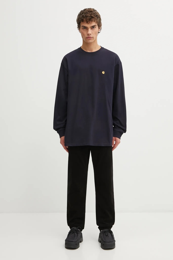 Hlače od samta Carhartt WIP Newel Pant I031456.8902 crna