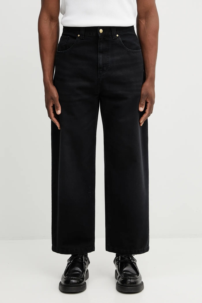 Carhartt WIP cotton trousers Brandon Pant plain black I036311.89B7