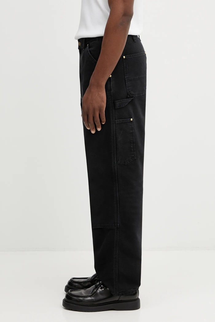 Carhartt WIP cotton trousers Double Knee Pant I036274.89B7 black SS26