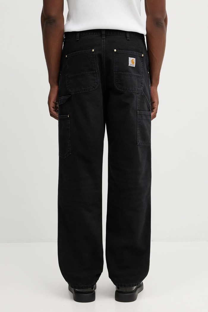 Clothing Carhartt WIP cotton trousers Double Knee Pant I036274.89B7 black