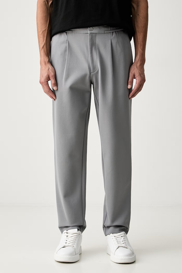 Calvin Klein pantaloni pentru bărbați, cu vâscoză gri LV04LF607G