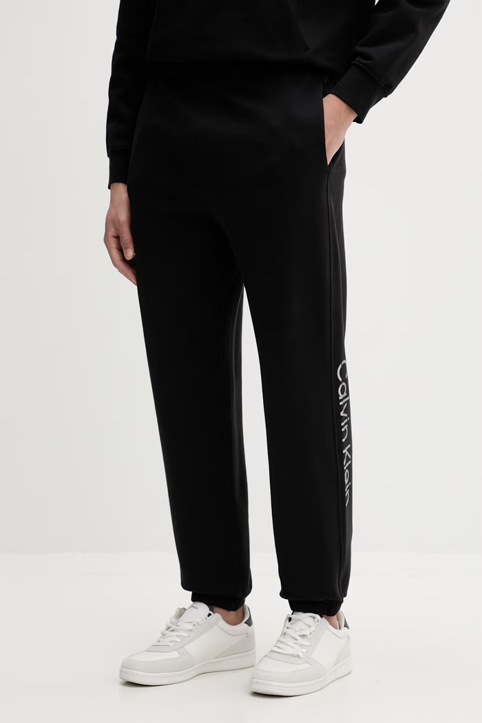 Calvin Klein teplákové nohavice pánske bavlnené čierna LV04LF236G
