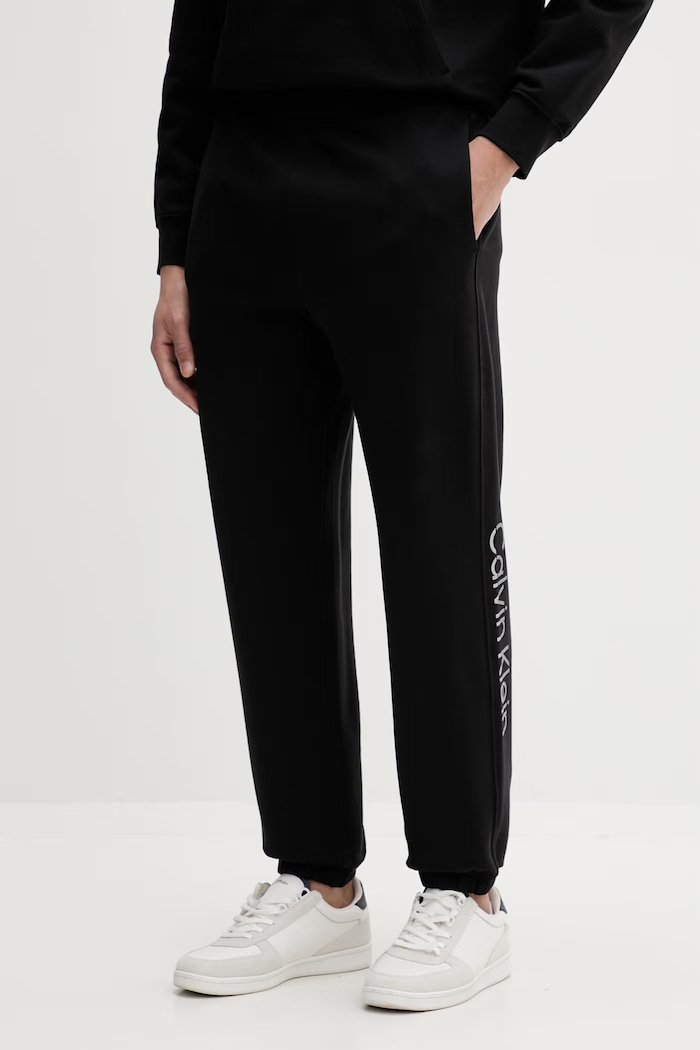 Calvin Klein teplákové nohavice pánske bavlnené čierna LV04LF236G