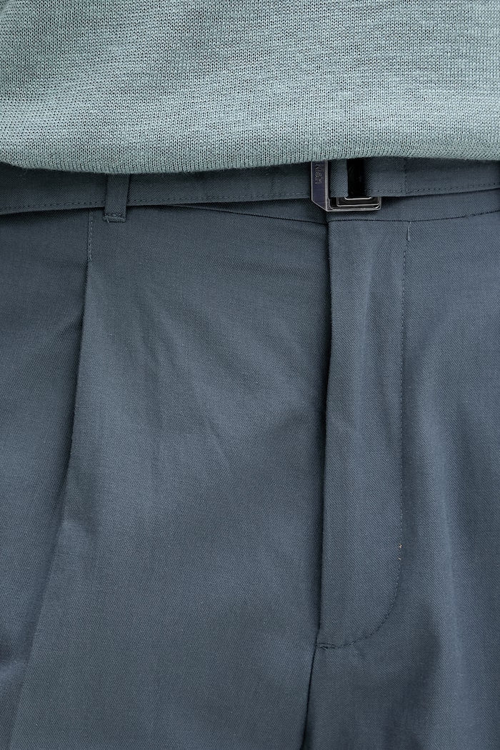 Calvin Klein Παντελόνι Ανδρικό με βαμβάκι γκρί LV04LF617G