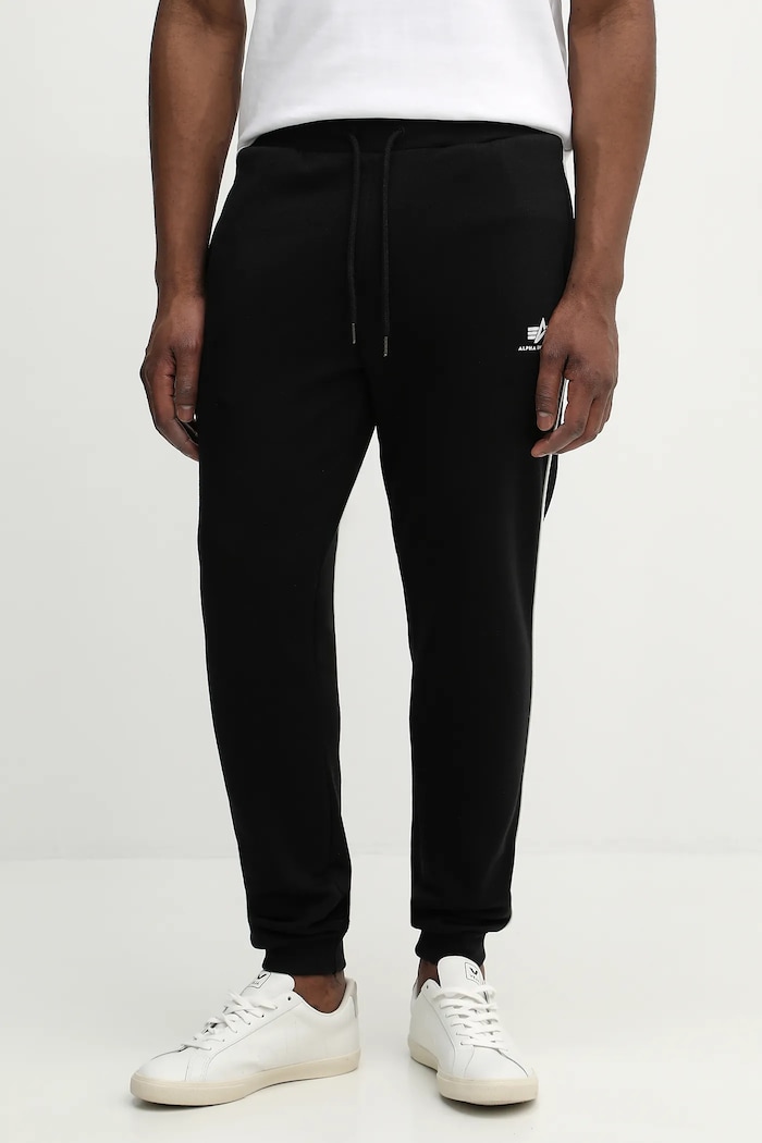 Tepláky Alpha Industries Track Jogger SL pletenina čierna 156374