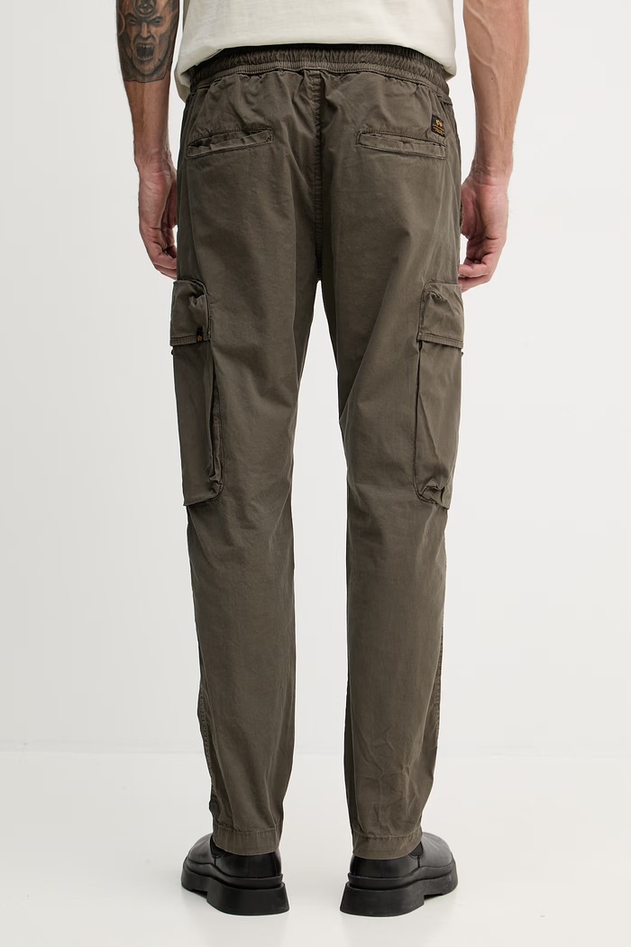 Îmbrăcăminte Alpha Industries pantaloni pentru bărbați, din bumbac Division Pant 266203 verde