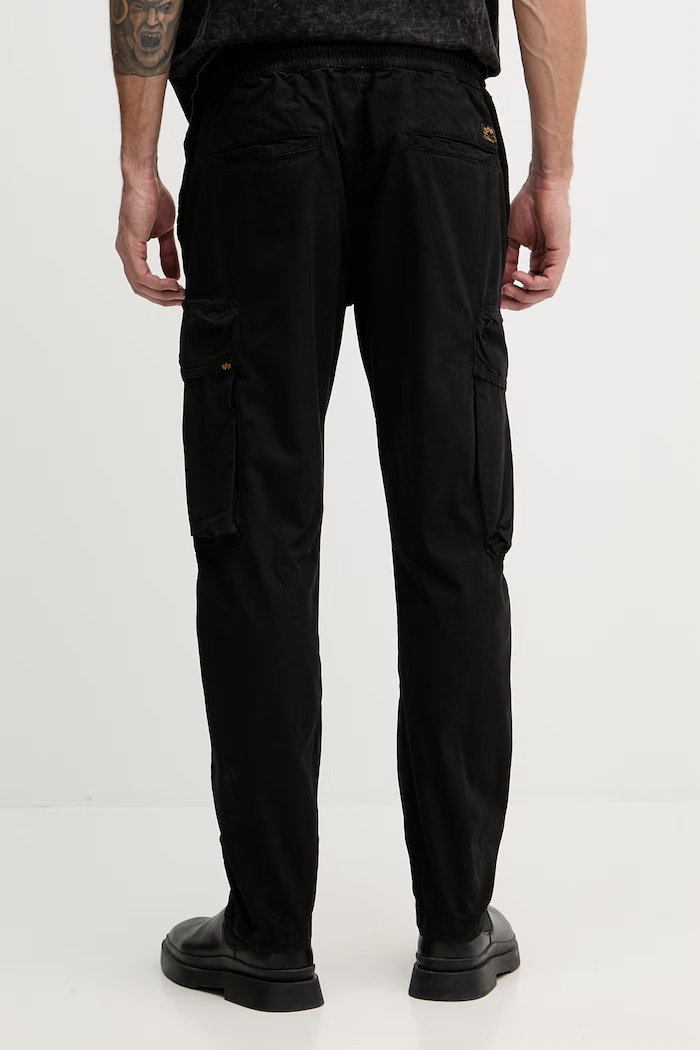 Îmbrăcăminte Alpha Industries pantaloni pentru bărbați, din bumbac Division Pant 266203 negru