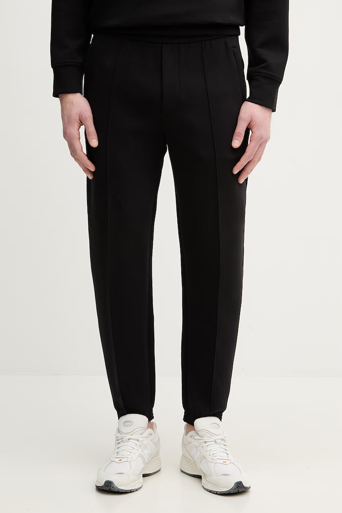 Emporio Armani pantaloni de trening tricotaj negru EM004542.AF10013