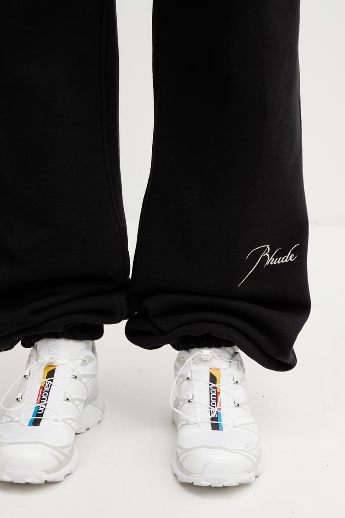 RHUDE Classique sweatpants cotton Men's black RHSS26PA03012