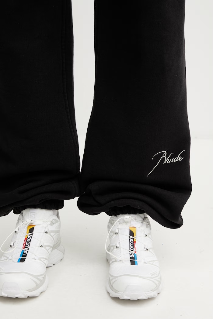 RHUDE Classique sweatpants cotton Men's black RHSS26PA03012
