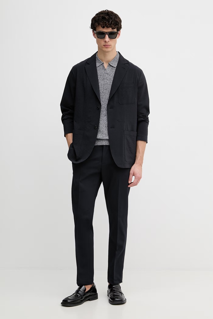 Trussardi pantaloni pentru bărbați P021M000101N bleumarin SS26