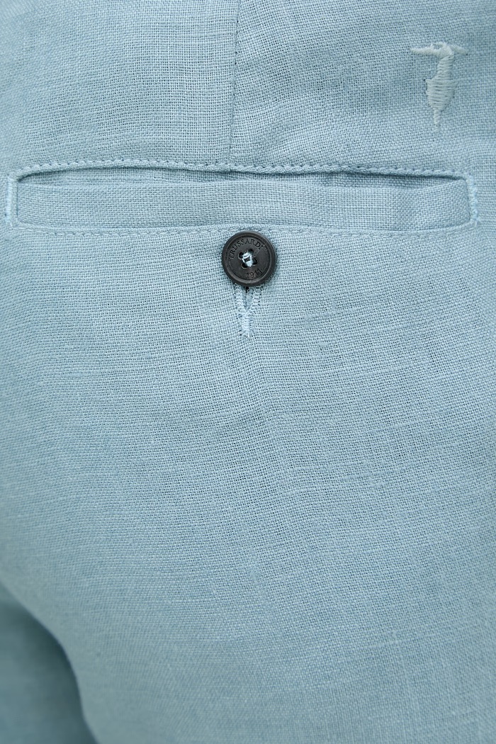 Trussardi pantaloni pentru bărbați, din in albastru P719M000113N