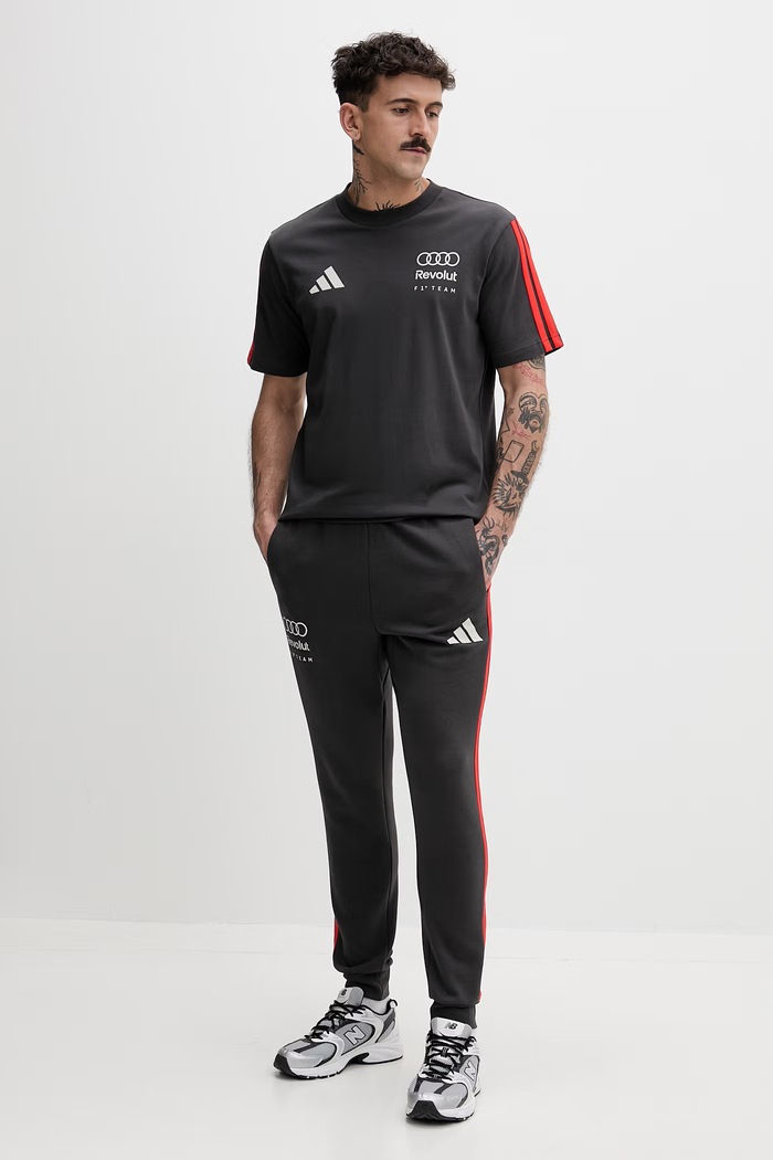 Adidas pantaloni de trening pentru bărbați x Audi KE6783 gri SS26