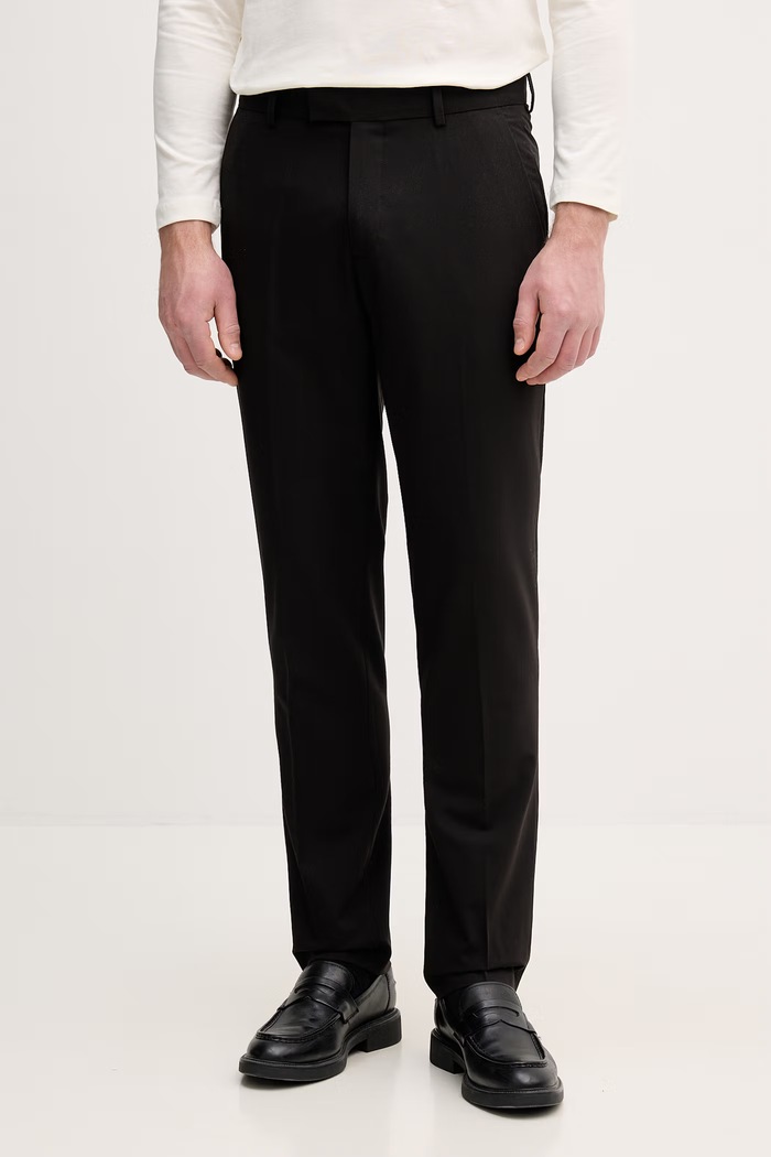 Sisley pantaloni carrot pentru bărbați, cu adaos de lână negru 49B3SF05R