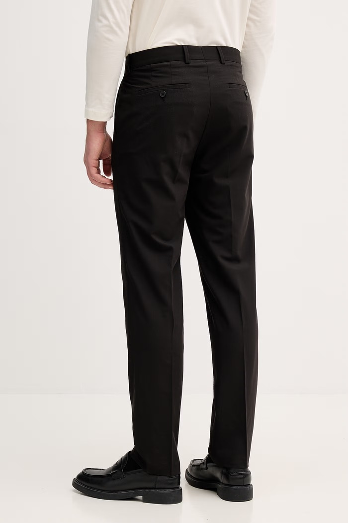 Îmbrăcăminte Sisley pantaloni carrot pentru bărbați, cu adaos de lână 49B3SF05R negru