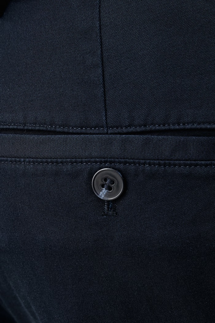 Sisley Παντελόνι chino ανδρικό βαμβακερό με ελαστάν 4LWZSF05Z σκούρο μπλε SS26