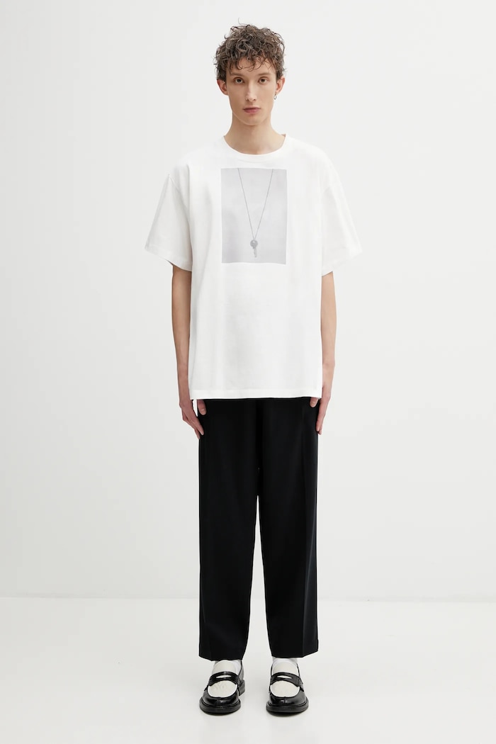 MM6 Maison Margiela spodnie z dodatkiem wełny SH0KA0023.M35153.900 czarny