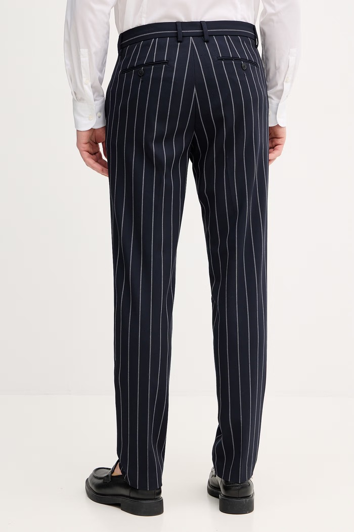 Îmbrăcăminte United Colors of Benetton pantaloni de costum pentru bărbați, cu vâscoză 43N4UF060 bleumarin