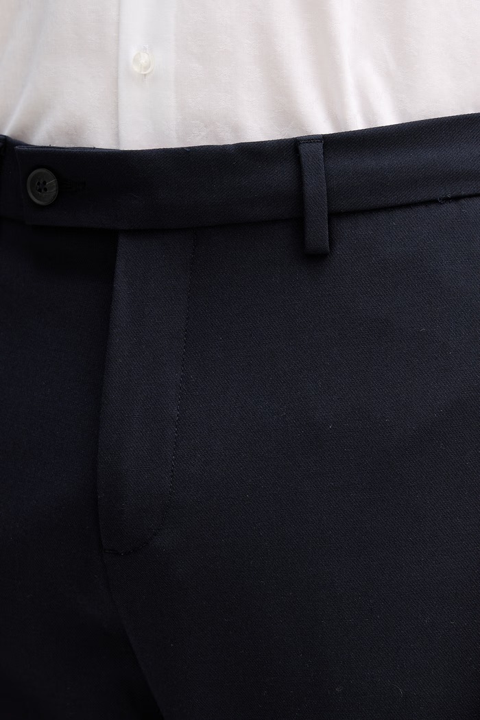 United Colors of Benetton pantaloni de costum pentru bărbați, cu vâscoză bleumarin 43N4UF060