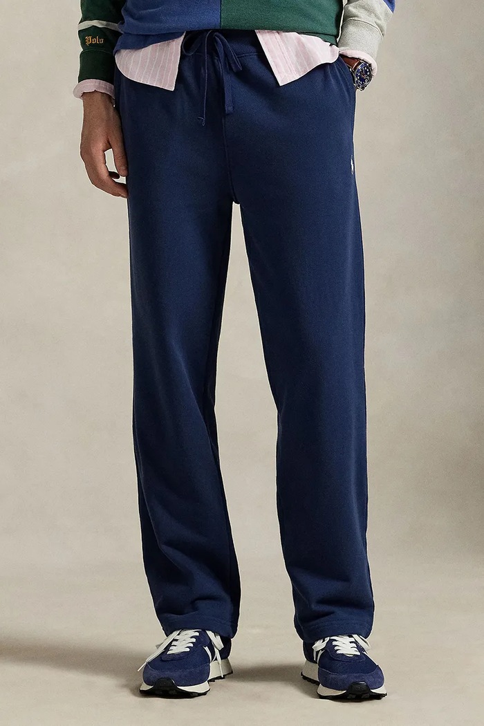 Oblečenie Polo Ralph Lauren pánske bavlnené teplákové nohavice 710951756 tmavomodrá