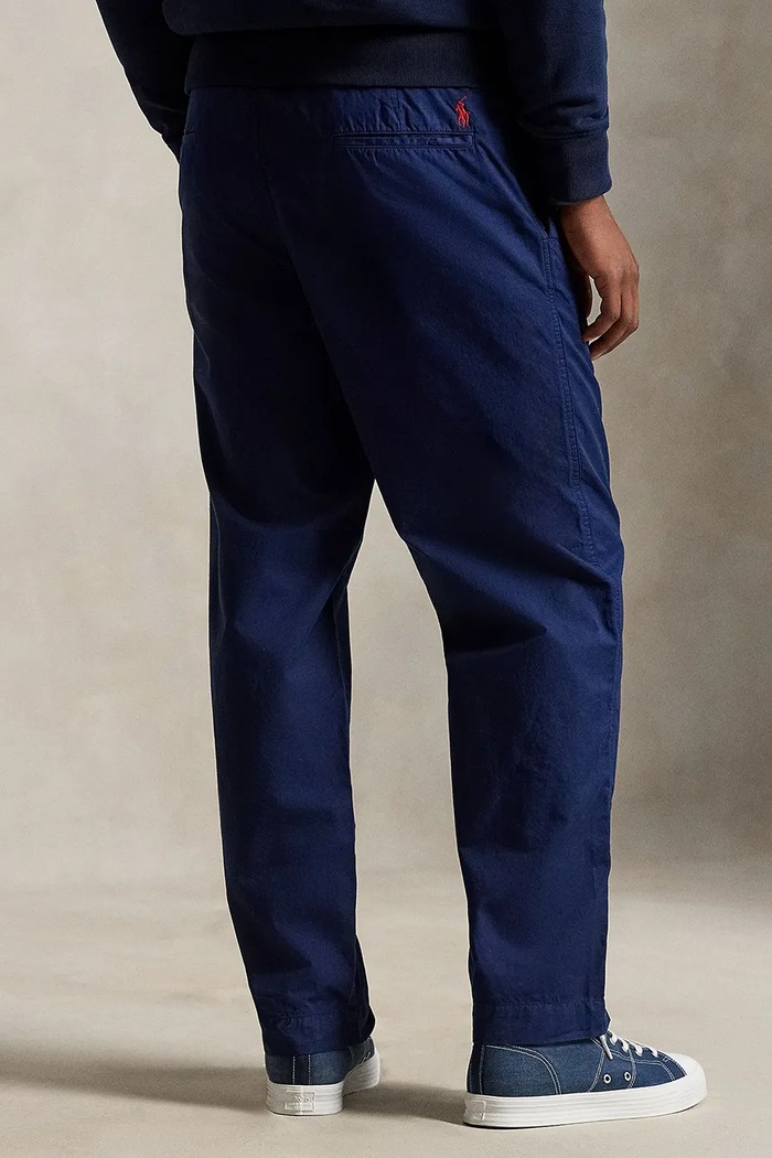 Памучен панталон Polo Ralph Lauren 710P03052 тъмносин SS26