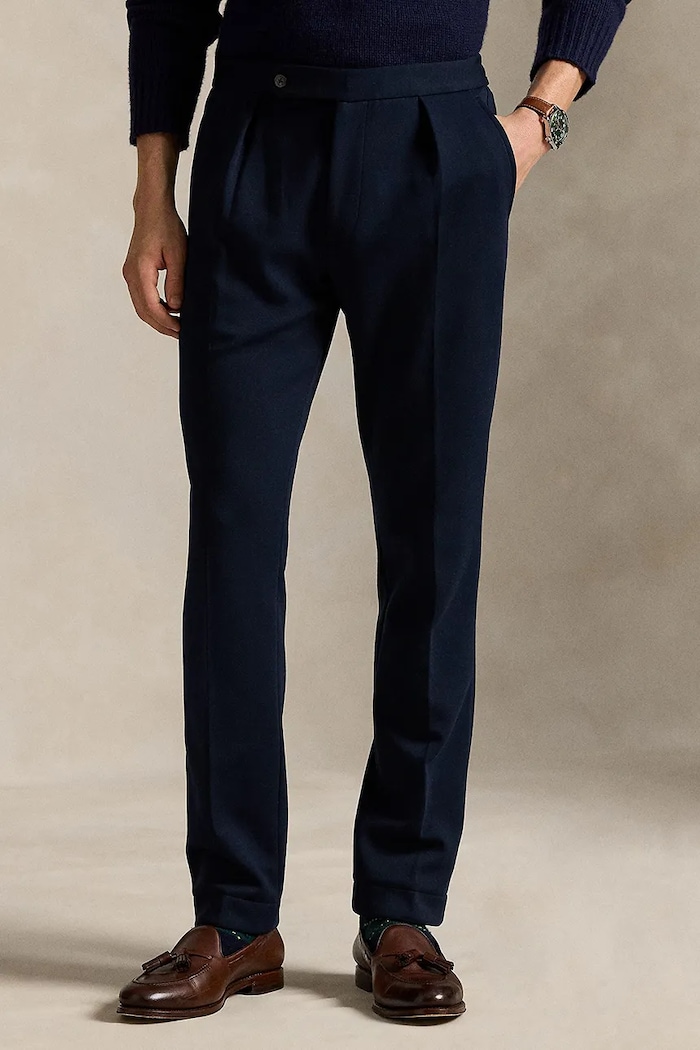 Nohavice Polo Ralph Lauren látka tmavomodrá 715980055