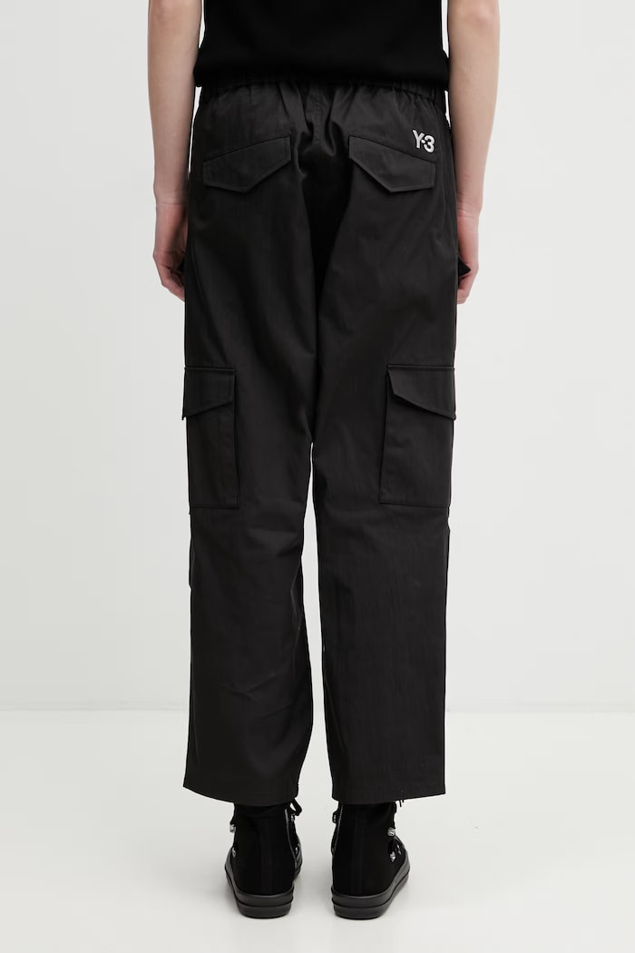Abbigliamento Y-3 x F1 CARGO PANTS pantaloni cargo in cotone da uomo KR2378 nero