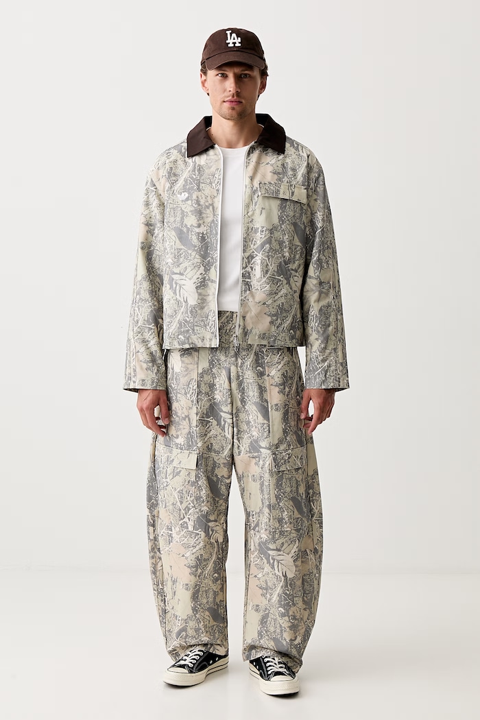 adidas Originals cargo hlače moške bombažne CARGO WORKPANT KG6443 bež SS26