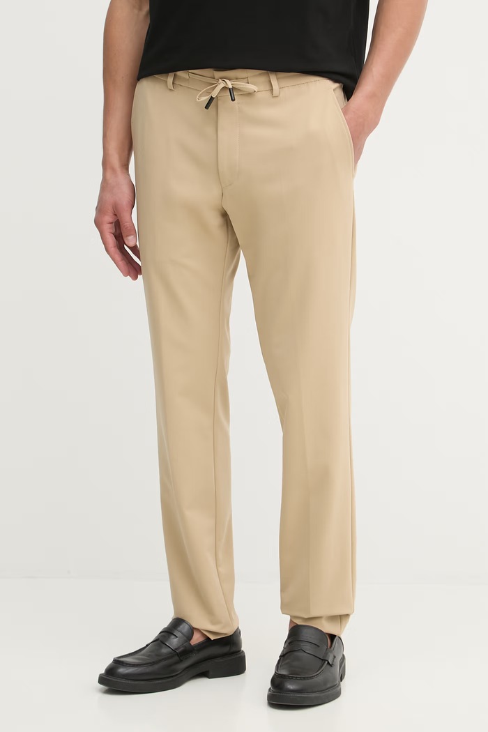 Nohavice Karl Lagerfeld s elastanom béžová 562006.255056