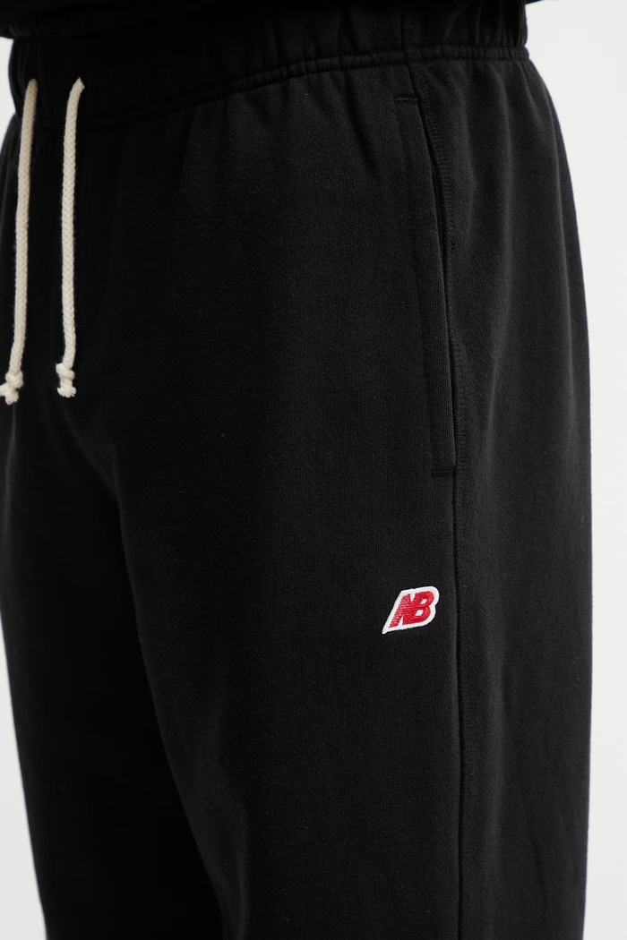 New Balance Made in USA παντελόνι επίσημο βαμβακερό Ανδρικό μαύρο MP43547BK