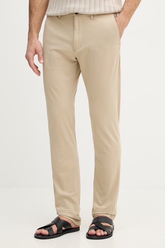 Tommy Hilfiger nohavice chinos pánske béžová MW0MW43408