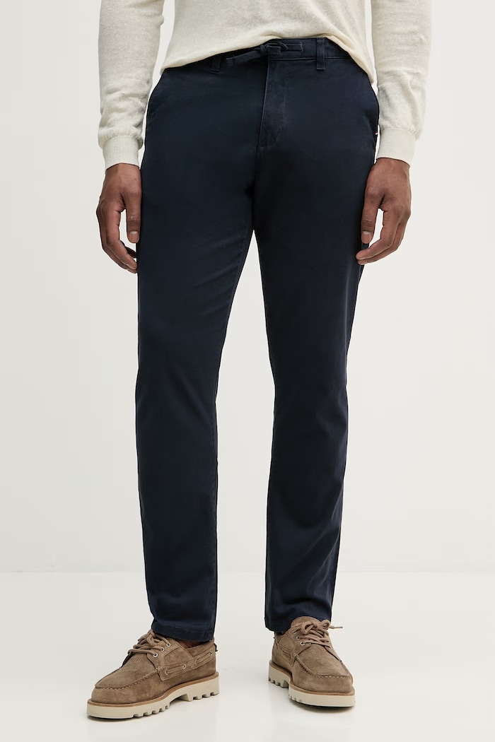 U.S. Polo Assn. spodnie COMFORT WAIST CLASSIC CHINO z elastanem granatowy MUP4463