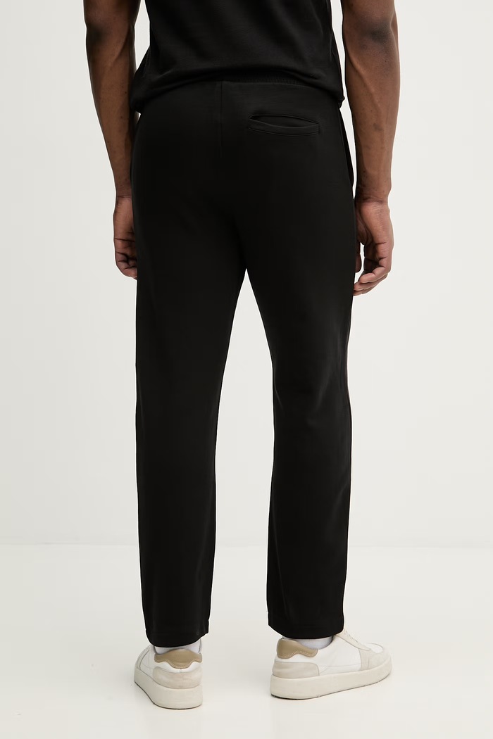 Oblečenie U.S. Polo Assn. teplákové nohavice pánske s bavlnou INTERLOCK PINTUCK JOGGER MUP4661 čierna