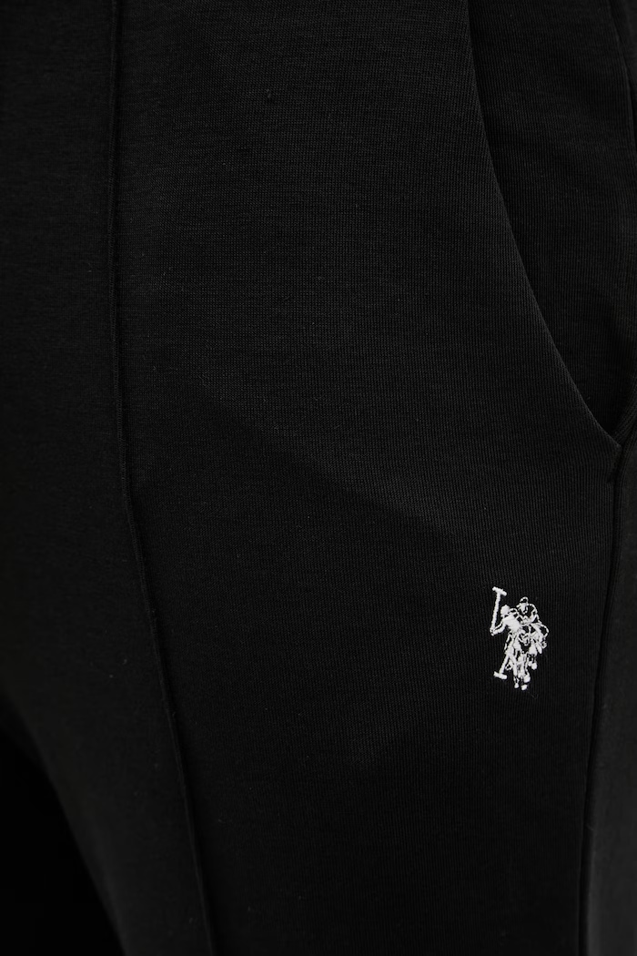 U.S. Polo Assn. teplákové nohavice pánske s bavlnou INTERLOCK PINTUCK JOGGER čierna MUP4661