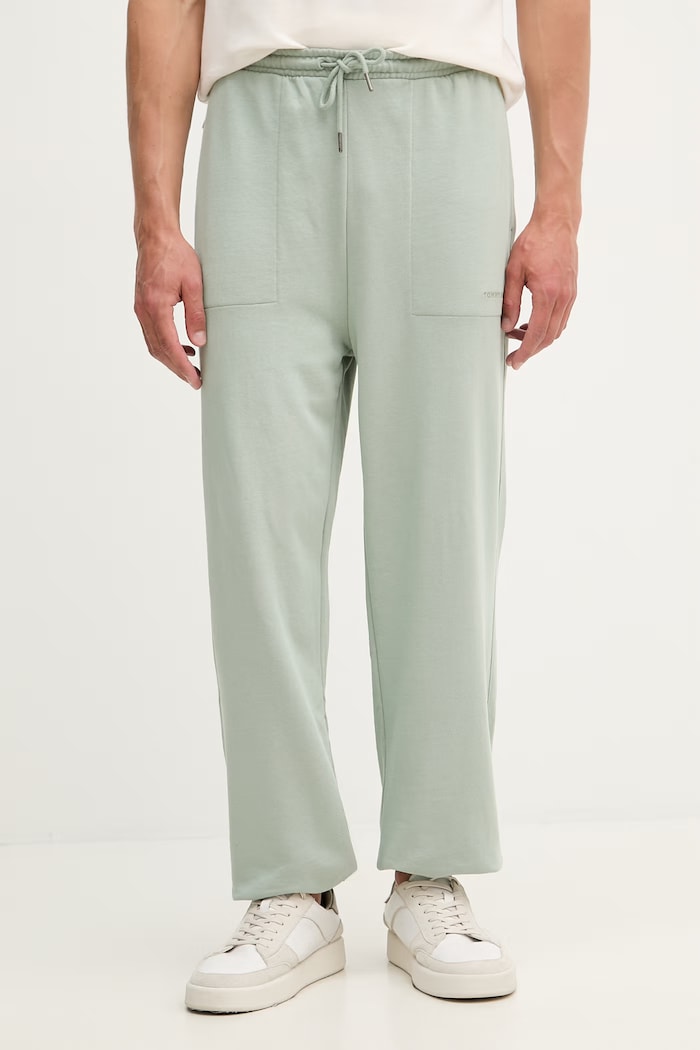 Tommy Hilfiger pantaloni de trening pentru femei verde UM0UM03911