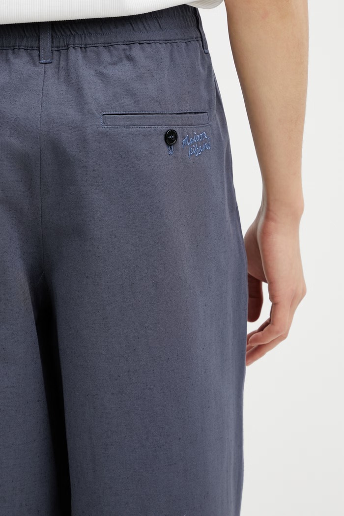 Maison Kitsuné παντελόνι ανδρικό μπλε QM01104WW9107
