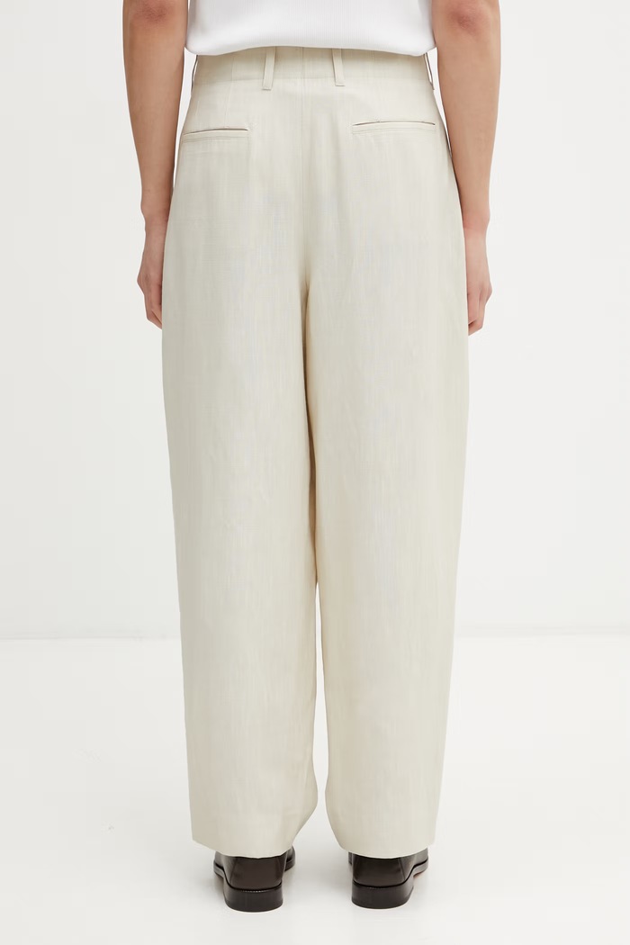 Clothing Maison Kitsuné trousers with viscose Men's QM01107WW9096 beige