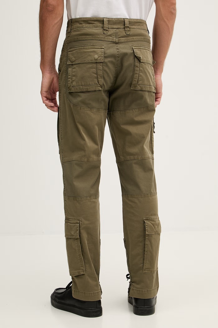 Oblečenie Aeronautica Militare nohavice pánske PA1387UCT01493 zelená