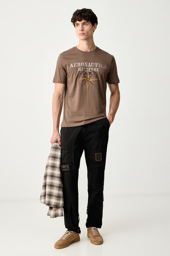 Aeronautica Militare Παντελόνι Ανδρικό PA1387UCT01493 μαύρο SS26