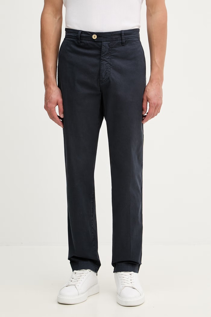 Aeronautica Militare pantaloni regular pentru bărbați, din bumbac cu elastan bleumarin PA1711UCT04292