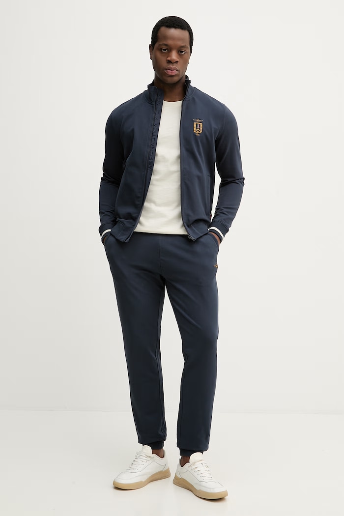 Tepláky Aeronautica Militare PF1008UF00674 tmavomodrá SS26