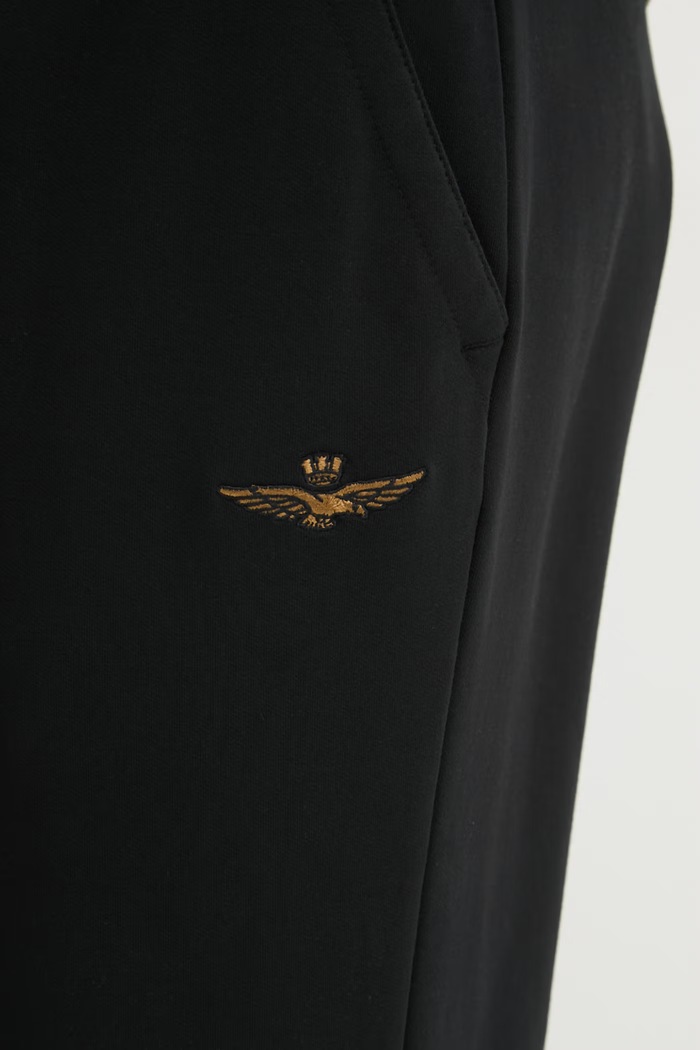Aeronautica Militare spodnie dresowe czarny PF1008UF00674