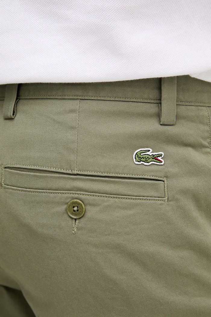 Lacoste nohavice regular pánske bavlnené s elastanom zelená HH1965